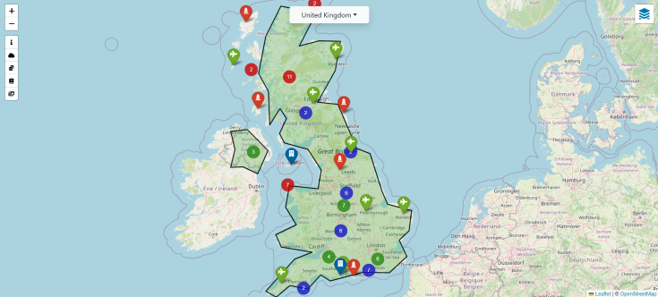 Main map interface