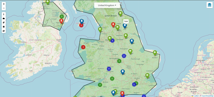 Map markers and clusters